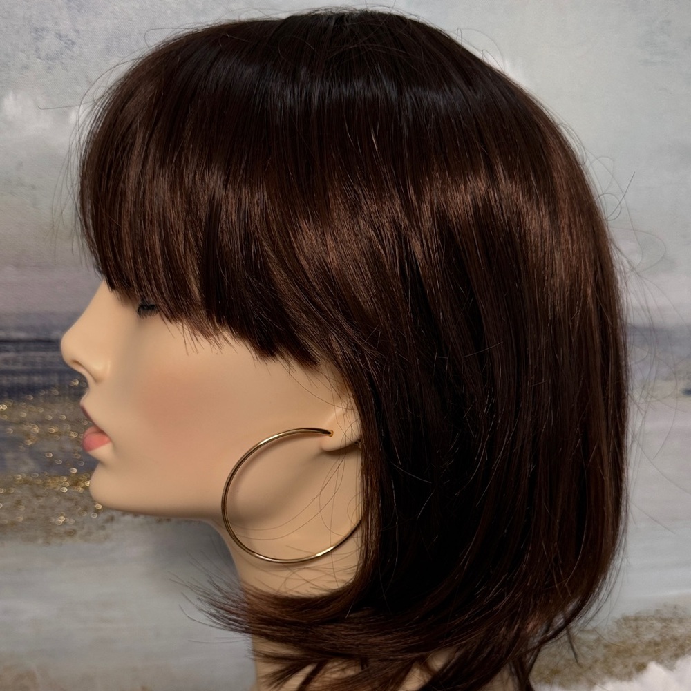 HAIR, 13” Straight Bob with Bangs, Brown